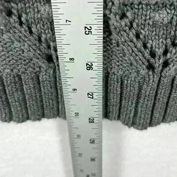 Tommy Hilfiger Sweater Women’s XL Gray Open Diamond Pattern Scoop Neck Knit - Picture 10 of 10